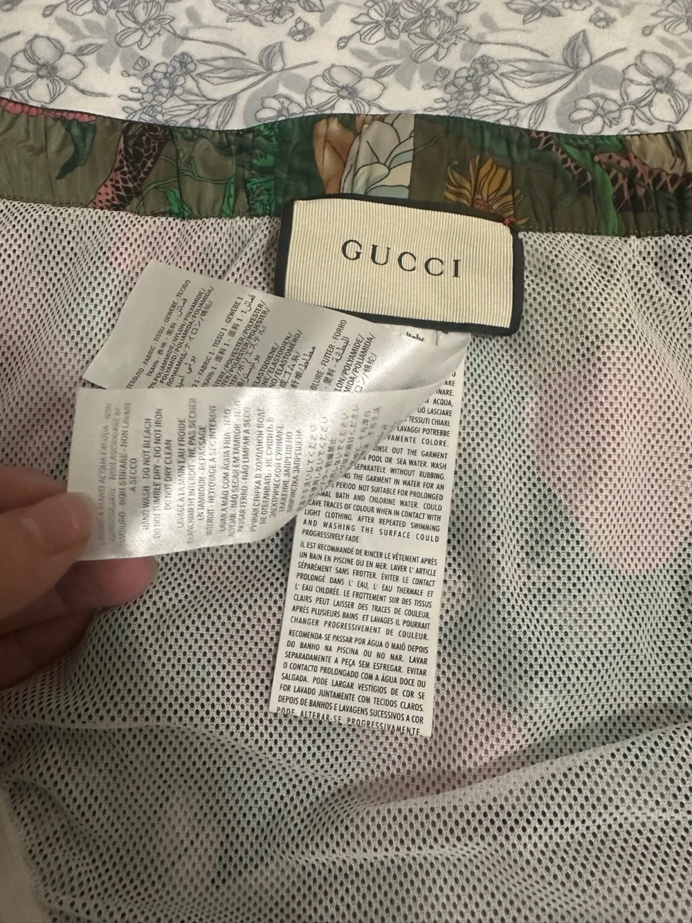 GUCCI Flora Snake swim shorts